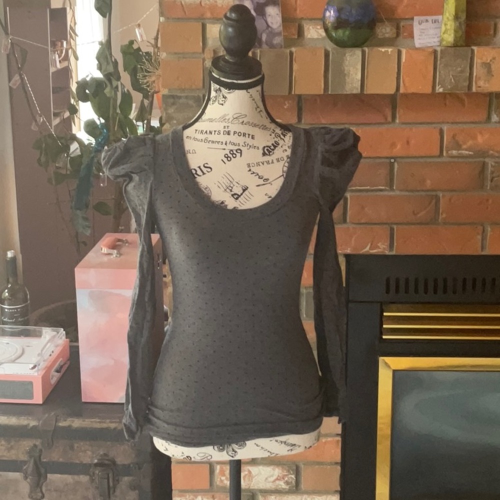 Metalicus puff shoulder top O/S